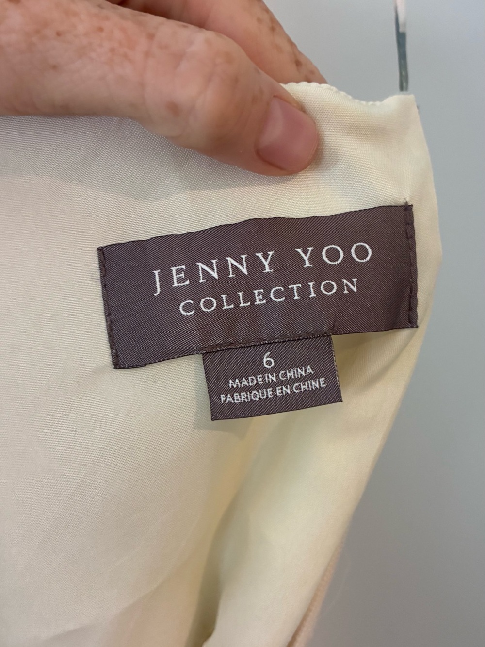 Jenny Yoo Collection Inesse V-neck Chiffon Gown Vintage Floral Ivory Sage Multi - Picture 4 of 7